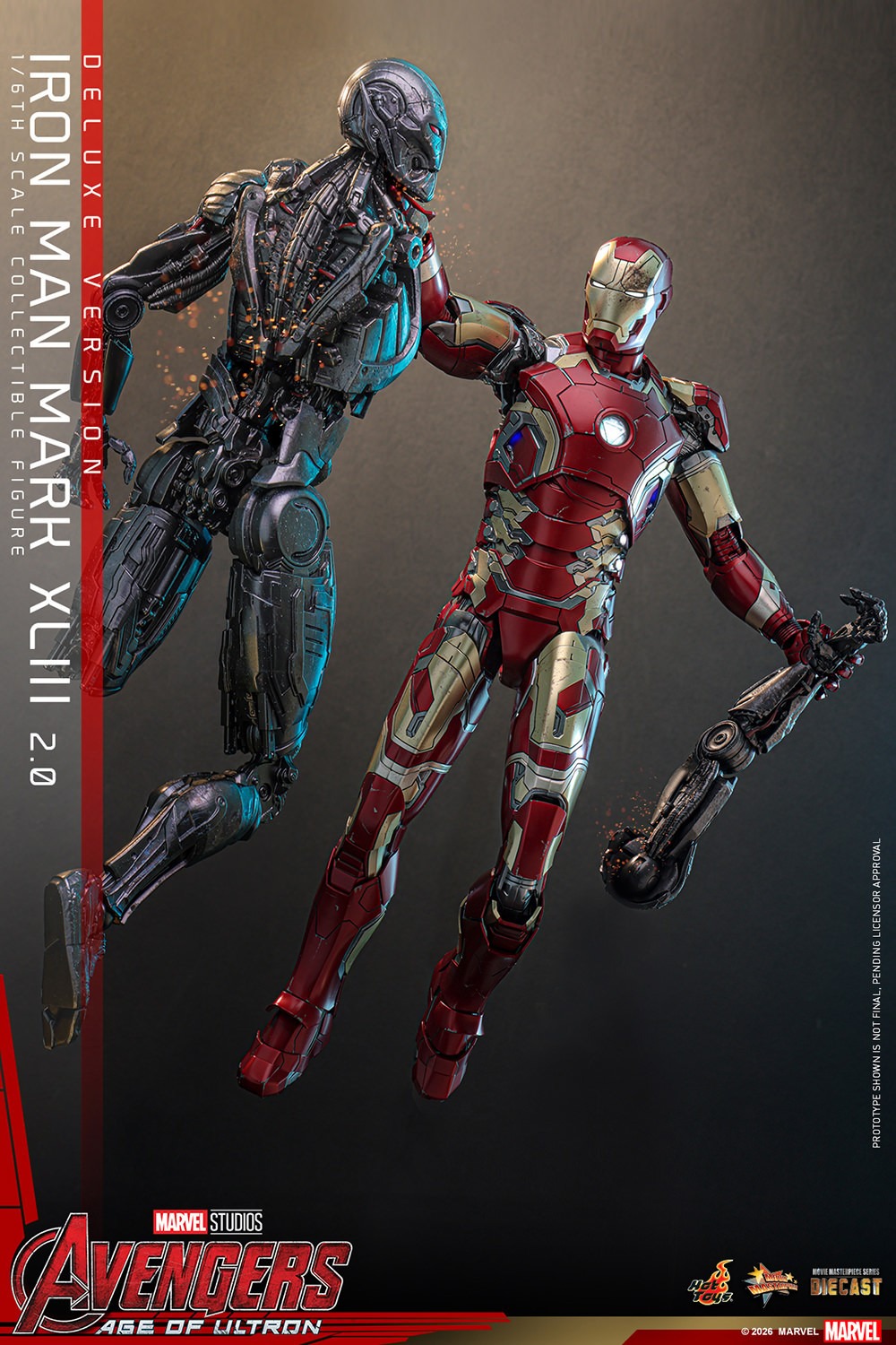 Pre-Order Hot Toys Iron Man Mark XLIII (2.0) Diecast Age of Ultron Deluxe Sixth Scale Figure Set MMS865D81